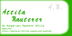 attila mauterer business card
